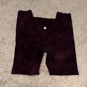 lululemon athletica black/ Maroon Leggings